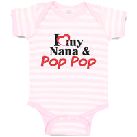 Baby Clothes I Love My Nana & Pop Pop Baby Bodysuits Boy & Girl Cotton