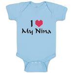 Baby Clothes I Love My Nina Baby Bodysuits Boy & Girl Newborn Clothes Cotton