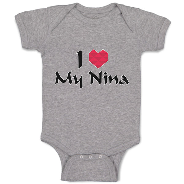 Baby Clothes I Love My Nina Baby Bodysuits Boy & Girl Newborn Clothes Cotton