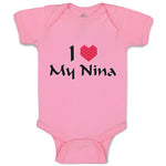 Baby Clothes I Love My Nina Baby Bodysuits Boy & Girl Newborn Clothes Cotton