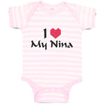 Baby Clothes I Love My Nina Baby Bodysuits Boy & Girl Newborn Clothes Cotton