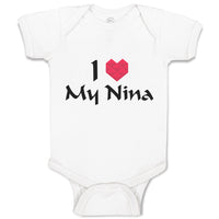 Baby Clothes I Love My Nina Baby Bodysuits Boy & Girl Newborn Clothes Cotton