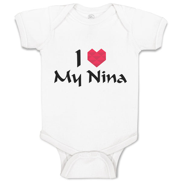 Baby Clothes I Love My Nina Baby Bodysuits Boy & Girl Newborn Clothes Cotton