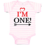 Baby Clothes I'M 1 with Patter Arrow Baby Bodysuits Boy & Girl Cotton