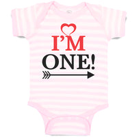 Baby Clothes I'M 1 with Patter Arrow Baby Bodysuits Boy & Girl Cotton