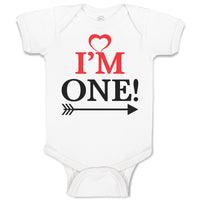 Baby Clothes I'M 1 with Patter Arrow Baby Bodysuits Boy & Girl Cotton