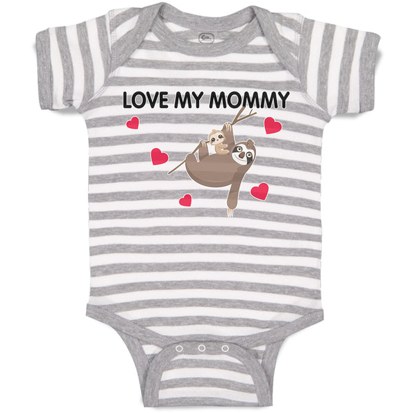 Baby Clothes Love My Mommy Sloth's Love Baby Bodysuits Boy & Girl Cotton