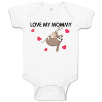 Baby Clothes Love My Mommy Sloth's Love Baby Bodysuits Boy & Girl Cotton