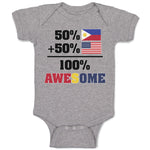 Baby Clothes 50% + 50% 100% Awesome Baby Bodysuits Boy & Girl Cotton