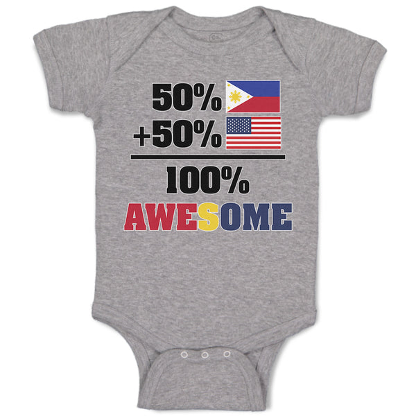 Baby Clothes 50% + 50% 100% Awesome Baby Bodysuits Boy & Girl Cotton