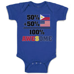 Baby Clothes 50% + 50% 100% Awesome Baby Bodysuits Boy & Girl Cotton