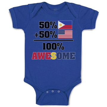 Baby Clothes 50% + 50% 100% Awesome Baby Bodysuits Boy & Girl Cotton