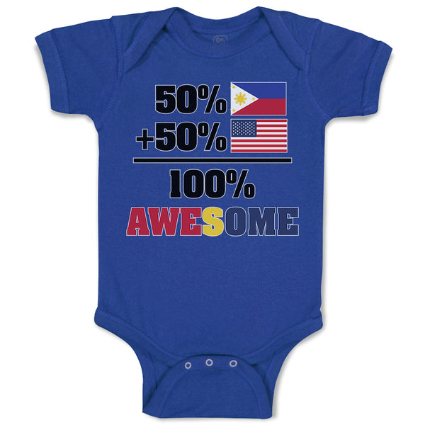 Baby Clothes 50% + 50% 100% Awesome Baby Bodysuits Boy & Girl Cotton