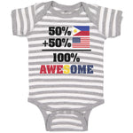 Baby Clothes 50% + 50% 100% Awesome Baby Bodysuits Boy & Girl Cotton