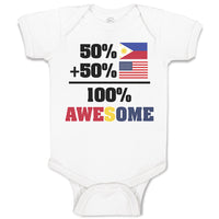 Baby Clothes 50% + 50% 100% Awesome Baby Bodysuits Boy & Girl Cotton