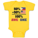 Baby Clothes 50% + 50% 100% Awesome Baby Bodysuits Boy & Girl Cotton