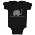 Baby Clothes Loved by Grammy An Elephant Blowing Heart Symbol Baby Bodysuits