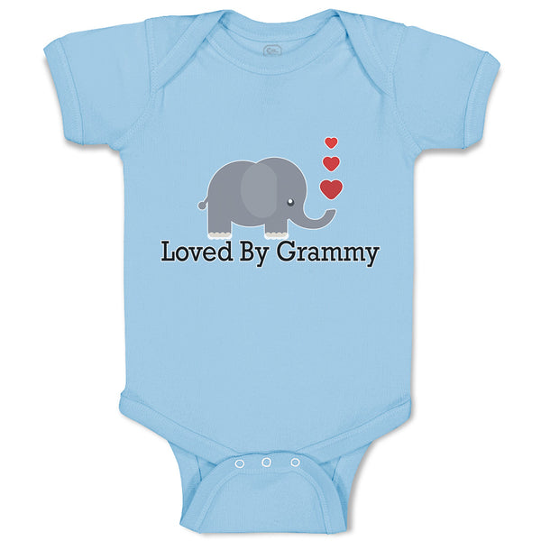 Loved by Grammy An Elephant Blowing Heart Symbol