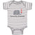 Baby Clothes Loved by Grammy An Elephant Blowing Heart Symbol Baby Bodysuits