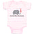 Baby Clothes Loved by Grammy An Elephant Blowing Heart Symbol Baby Bodysuits