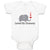 Baby Clothes Loved by Grammy An Elephant Blowing Heart Symbol Baby Bodysuits
