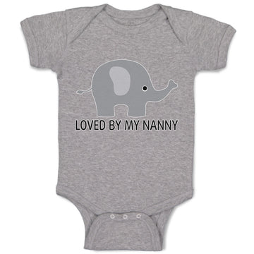 Baby Clothes Loved by My Nanny An Elephant Baby Bodysuits Boy & Girl Cotton