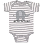 Baby Clothes Loved by My Nanny An Elephant Baby Bodysuits Boy & Girl Cotton