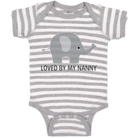 Baby Clothes Loved by My Nanny An Elephant Baby Bodysuits Boy & Girl Cotton