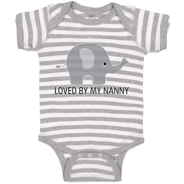 Baby Clothes Loved by My Nanny An Elephant Baby Bodysuits Boy & Girl Cotton