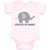 Baby Clothes Loved by My Nanny An Elephant Baby Bodysuits Boy & Girl Cotton