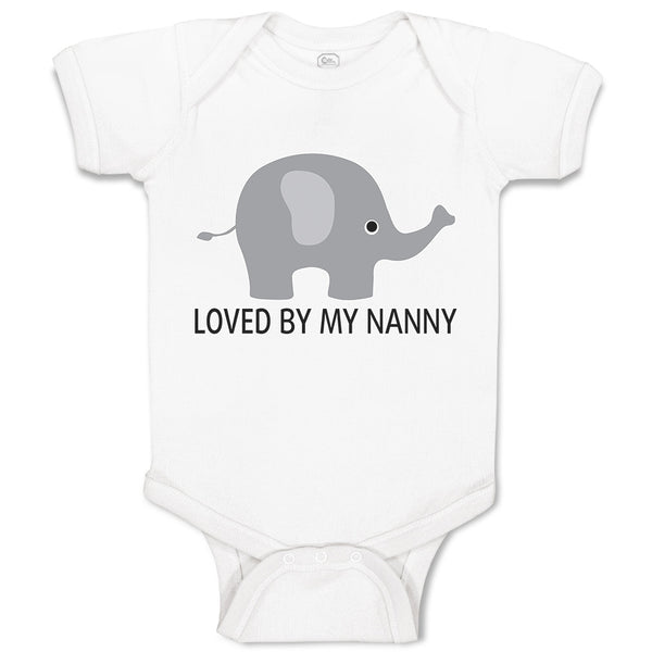 Baby Clothes Loved by My Nanny An Elephant Baby Bodysuits Boy & Girl Cotton