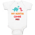 Baby Clothes My Auntie Loves Me! Baby Bodysuits Boy & Girl Cotton