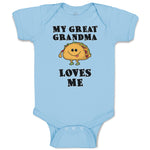Baby Clothes My Great Grandma Loves Me and Traditional Mexican Fast Food Cotton