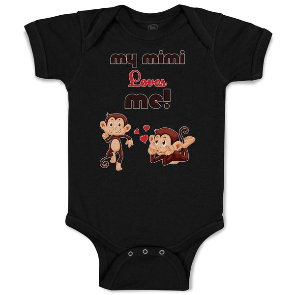 Baby Clothes My Mimi Loves Me! Monkey's Love for Her Child with Hearts Cotton