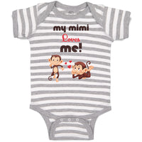 Baby Clothes My Mimi Loves Me! Monkey's Love for Her Child with Hearts Cotton