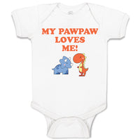 Baby Clothes My Pawpaw Loves Me! Tyrannosaurus Rex and Triceratops Dinosaur