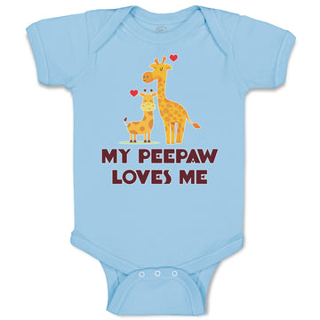 Baby Clothes My Peepaw Loves Me An Giraffe Loves Baby Bodysuits Cotton