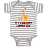 Baby Clothes My Peepaw Loves Me An Giraffe Loves Baby Bodysuits Cotton