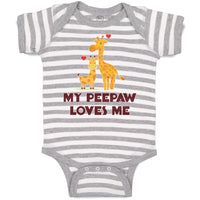 Baby Clothes My Peepaw Loves Me An Giraffe Loves Baby Bodysuits Cotton