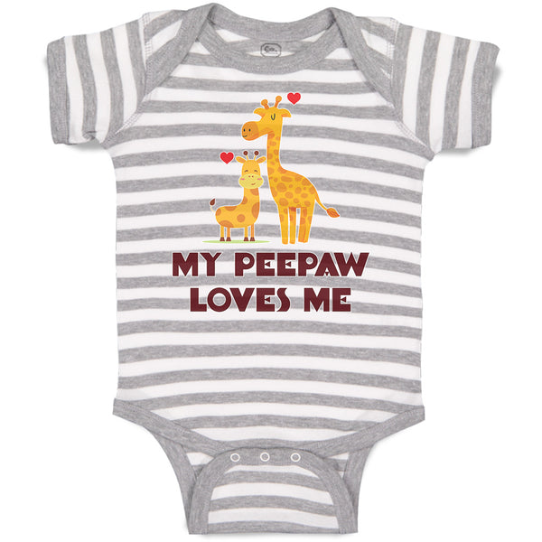 Baby Clothes My Peepaw Loves Me An Giraffe Loves Baby Bodysuits Cotton