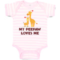 Baby Clothes My Peepaw Loves Me An Giraffe Loves Baby Bodysuits Cotton