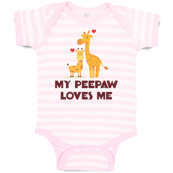 Baby Clothes My Peepaw Loves Me An Giraffe Loves Baby Bodysuits Cotton