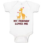 Baby Clothes My Peepaw Loves Me An Giraffe Loves Baby Bodysuits Cotton