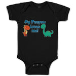 Baby Clothes My Peepaw Loves Me Brontosaurus and Stegosaurus Baby Bodysuits