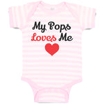 Baby Clothes My Pops Loves Me Baby Bodysuits Boy & Girl Newborn Clothes Cotton