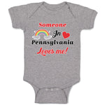 Baby Clothes Someone in Pennsylvania Loves Me! Baby Bodysuits Boy & Girl Cotton