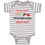 Baby Clothes Someone in Pennsylvania Loves Me! Baby Bodysuits Boy & Girl Cotton