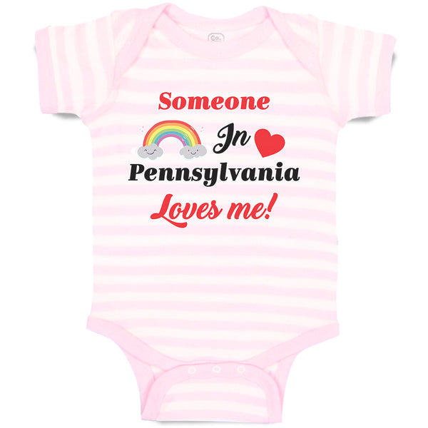 Baby Clothes Someone in Pennsylvania Loves Me! Baby Bodysuits Boy & Girl Cotton