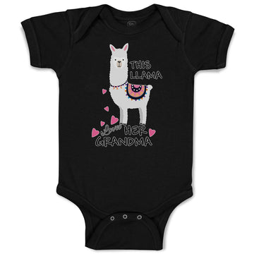 Baby Clothes This Llama Loves Her Grandma Domestic Animal Baby Bodysuits Cotton