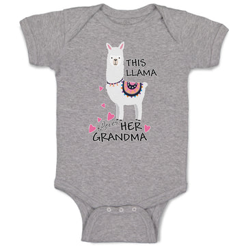 Baby Clothes This Llama Loves Her Grandma Domestic Animal Baby Bodysuits Cotton